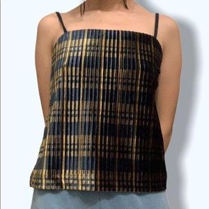 Madewell plaid velvet tank